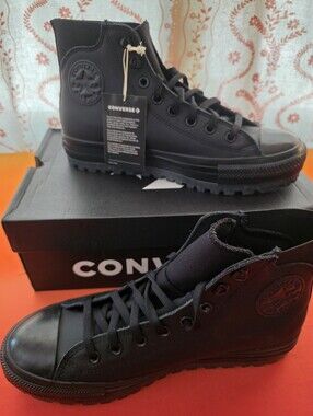 Converse CTAS City Trek Waterproof Men’s Black High Tops.